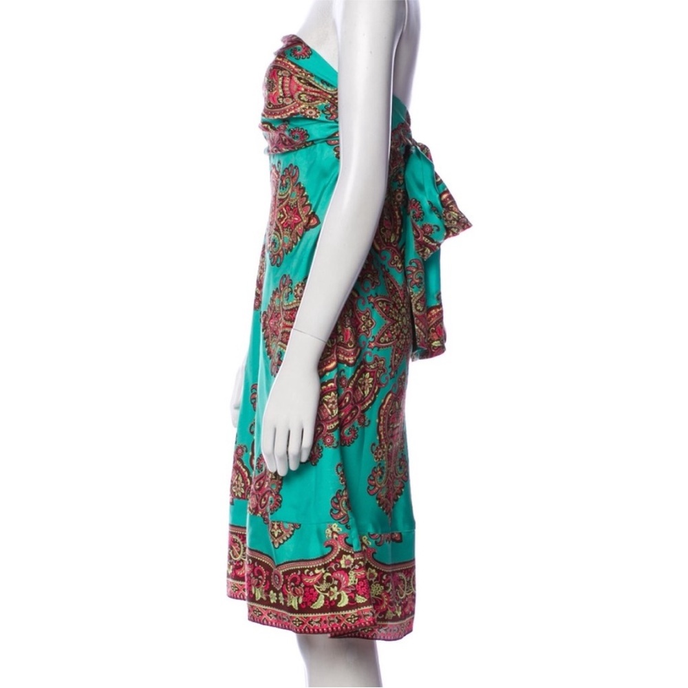 Gorgeous Tibi silk strapless paisley summer dress